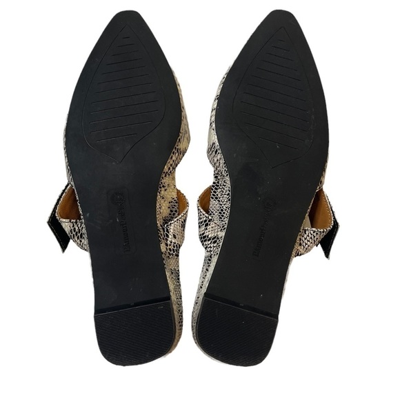 L’AMOUR DES PEIDS Black/White Reptile Baruk Mules - Picture 6 of 8